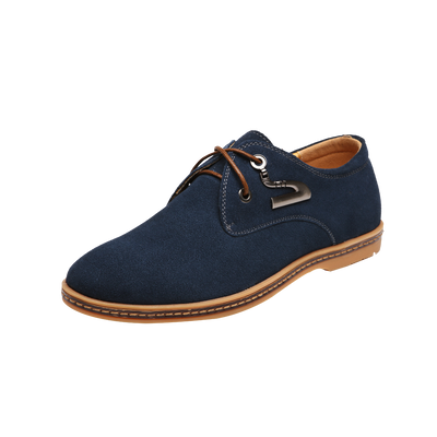 Suede Blue Oxford Shoes