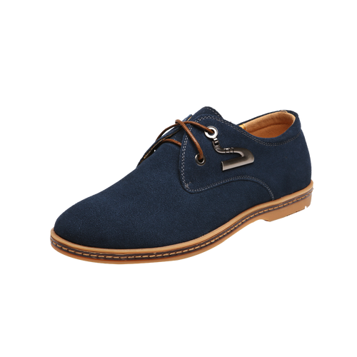 Suede Blue Oxford Shoes